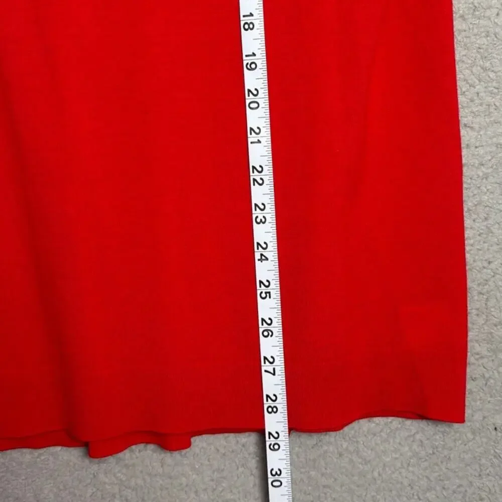 Akris Punto 100% Wool Sleeveless Knit Sweater Red Minimalist Luxury Designer 6